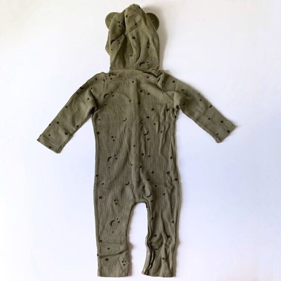Kate Quinn Organics Long Sleeve Relaxed Bear Button Union Jumpsuit 18-24 Months - Picture 5 of 6